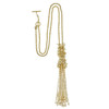 Miriam Haskell Long Pearl Tassel Necklace