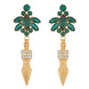 Mawi Emerald Nymph Pave Spike Earrings