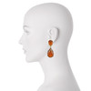 Kenneth Jay Lane Topaz Crystal Drop Earrings