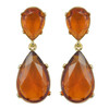 Kenneth Jay Lane Topaz Crystal Drop Earrings