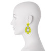 Elizabeth Cole Yellow Navette Crystal Earrings