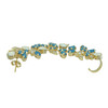 Joanna Laura Constantine Turquoise Crystal Leaves Ear Cuff