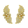 Joanna Laura Constantine Gold Crystal Floral Ear Cuffs