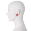 Ciner for Sophie Peony Pink Crystal Flower Earrings