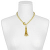 Miriam Haskell Pearl Tassel Toggle Necklace