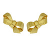 Vintage Ciner Shiny Gold Bow Earrings