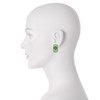 Vintage Crystal Emerald Half Hoop Earrings
