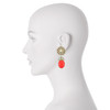 Ciner for Sophie Coral Crush Daisy Earrings
