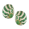 Ciner Enamel Jade Swirl Earrings