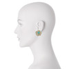 Ciner Lana Turquoise Crystal Flower Earrings