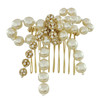 Miriam Haskell Pearl Crystal Bow Comb