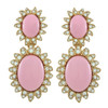 Ciner for Sophie Baby Pink Cabochon Earrings