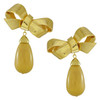 Ciner for Sophie Gold Bow Drop Earrings