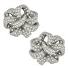 Ciner Silver Crystal Flower Earrings