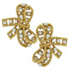 Kenneth Jay Lane Crystal Pearl Bow Earrings