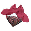 Florencia Tellado Pink Silk and Tweed Bow Face Mask