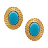 Kenneth Jay Lane Oval Turquoise Braided Earrings