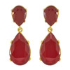 Kenneth Jay Lane Ruby Red Drop Earrings