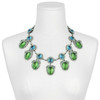 Kenneth Jay Lane Aqua Peridot Crystal Drop Necklace