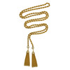 Ciner Gold Crystal Rope Tassel Necklace