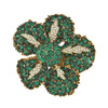 Ciner Emerald Crystal Flower Brooch