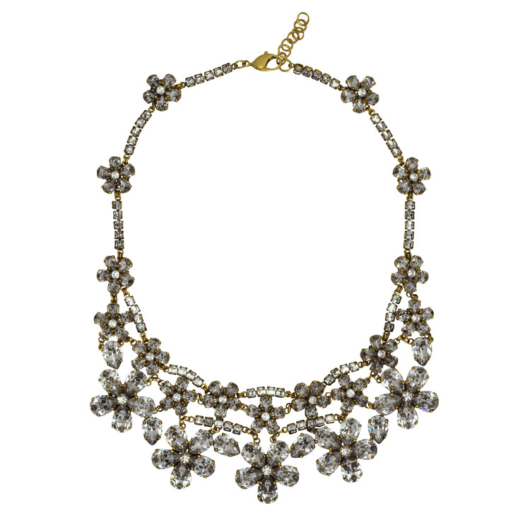 Erickson Beamon Crystal Flower Necklace 