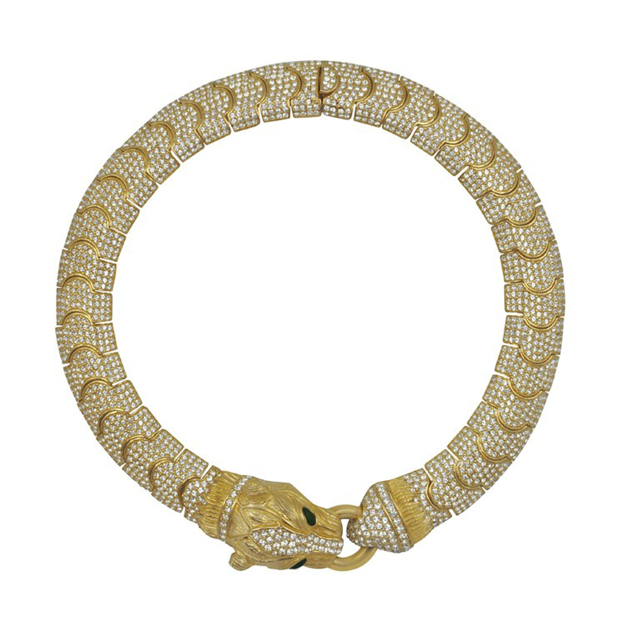 HEAVY! 100 grams Stunning Sterling Silver Panther Link Necklace refJ982 |  eBay