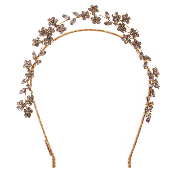 ♡Herlipto Princess Gold CrystalHeadband Jennifer Behr Violet Gold Crystal Headband