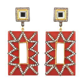 Meghna Jewels Audrey Coral Earrings