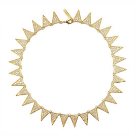 Eddie Borgo Flat Pave Triangle Collar Choker Necklace