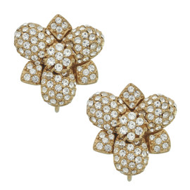 Ciner Mini Crystal Flower Earrings