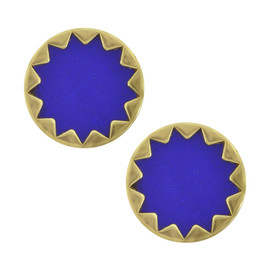 House of Harlow 1960 Cobalt Starburst Button Earrings