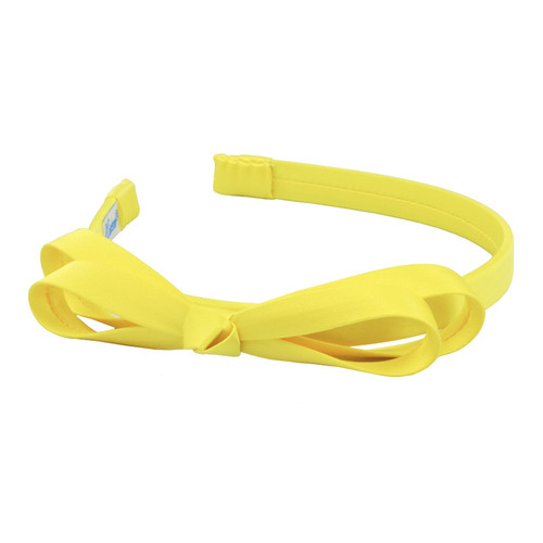 L. Erickson Double Loop Bow Light Yellow Headband