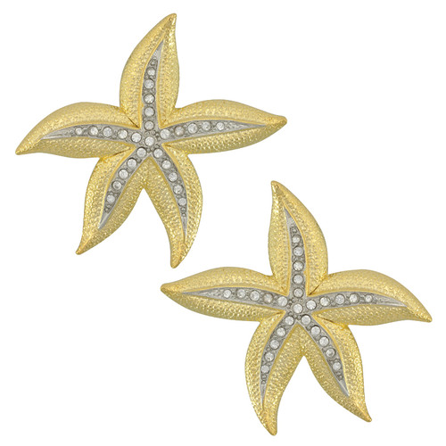 Kenneth Jay Lane Large Starfish Earrings