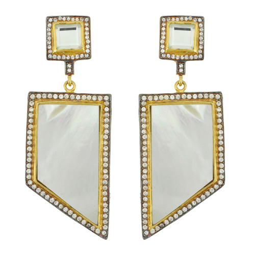Meghna Designs Capri Mother of Pearl Earrings