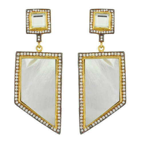 Meghna Jewels Capri Mother of Pearl Earrings