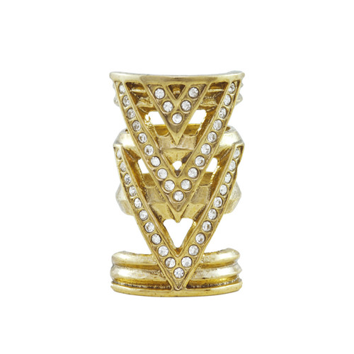 House of Harlow 1960 Pave Chevron Ring