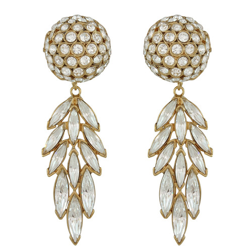 Ciner Crystal Ball Drop Earrings