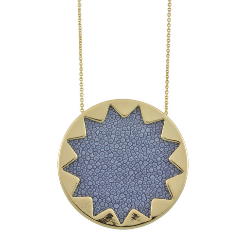House of Harlow 1960 Blue Sunburst Necklace display picture 1