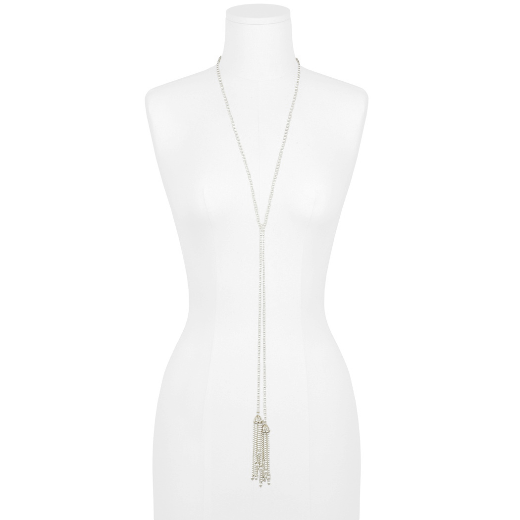 Ben Amun Double Tassel Pearl Necklace