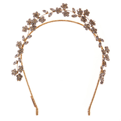 Jennifer Behr Violet Gold Crystal Headband