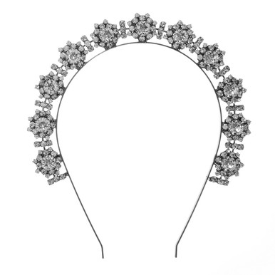 Jennifer Behr Bellosa Gunmetal Crystal Headband display picture 2