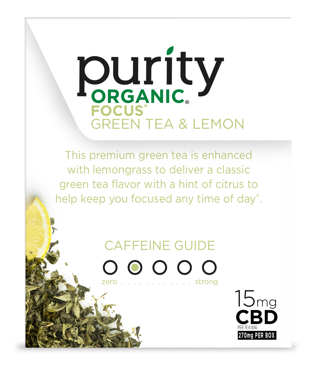 Purity Organic FOCUS Green Tea & Lemon