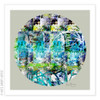 Chandelier original digital work on green unframed | Kate Barry Artist