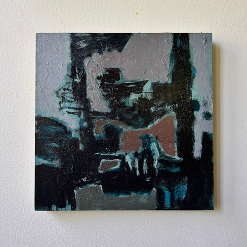 Footage | 20 cm x 20 cm x 3.5 cm | Oil on timber block 2025