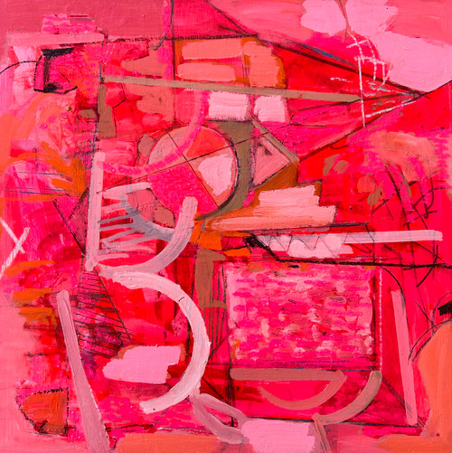 Celestial | 33 cm x 33 cm | Framed | Oil on timber block 2024