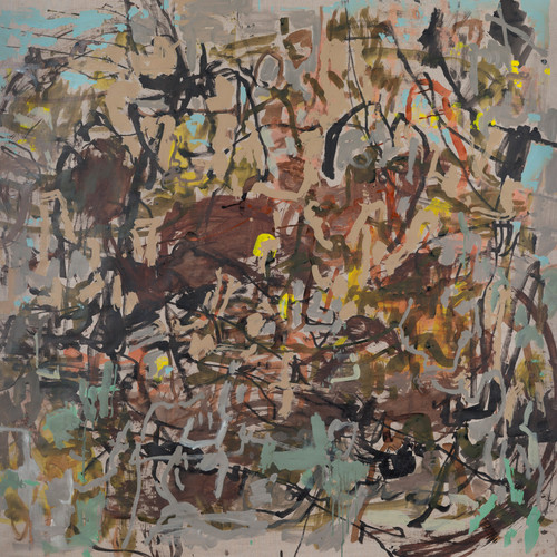 Afternoon Bush Rustle | 170 cm x 170 cm | Acrylic and ink on canvas 2025