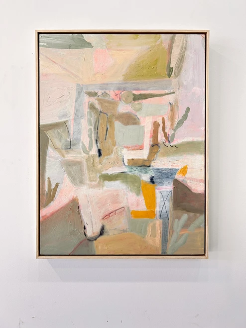 Whisperings | 63 cm x 48 cm | Framed | Oil  on timber board 2025