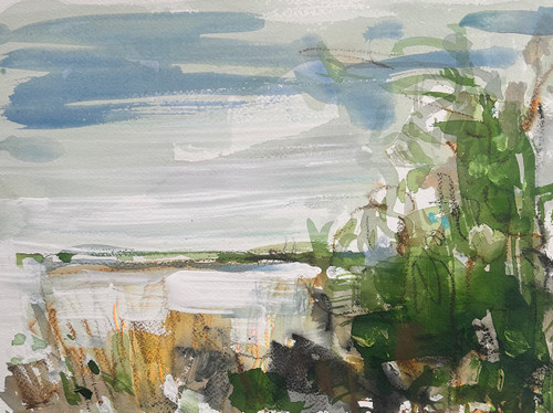 Small Bruny | Ink, Pigment Chalks and Acrylic on Archival Paper 2026