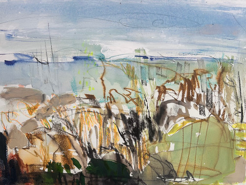 The Island 1 | 47 x 58 cm | Framed | Pigmented ink, colour pencil and acrylic on Arches paper 2026